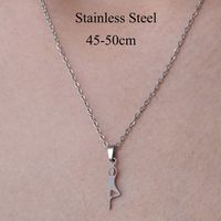 Wholesale Simple Style Devil's Eye Hand Stainless Steel Titanium Steel Polishing Plating Pendant Necklace sku image 3