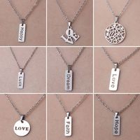 201 Stainless Steel Simple Style Polishing Plating Letter Heart Shape Pendant Necklace main image 1