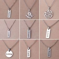 Acier Inoxydable 201 Style Simple Polissage Placage Lettre Forme De Cœur Pendentif main image 6