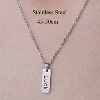 201 Stainless Steel Simple Style Polishing Plating Letter Heart Shape Pendant Necklace main image 5