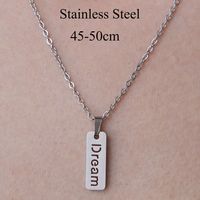 201 Stainless Steel Simple Style Polishing Plating Letter Heart Shape Pendant Necklace sku image 2