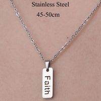 201 Stainless Steel Simple Style Polishing Plating Letter Heart Shape Pendant Necklace sku image 5