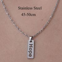 201 Stainless Steel Simple Style Polishing Plating Letter Heart Shape Pendant Necklace sku image 6