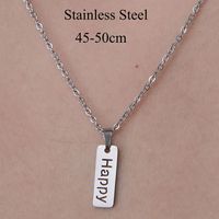 201 Stainless Steel Simple Style Polishing Plating Letter Heart Shape Pendant Necklace sku image 7