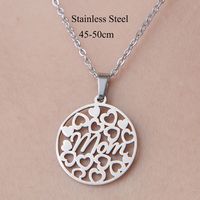 201 Stainless Steel Simple Style Polishing Plating Letter Heart Shape Pendant Necklace sku image 9