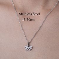 201 Stainless Steel Simple Style Polishing Plating Human Arrow Hook Pendant Necklace main image 5