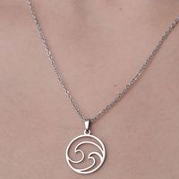 201 Stainless Steel Simple Style Polishing Plating Human Arrow Hook Pendant Necklace main image 4