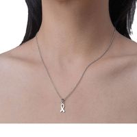 201 Stainless Steel Simple Style Polishing Plating Human Arrow Hook Pendant Necklace main image 2