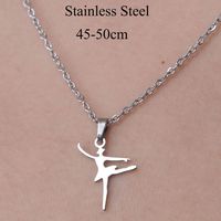 201 Stainless Steel Simple Style Polishing Plating Human Arrow Hook Pendant Necklace sku image 4