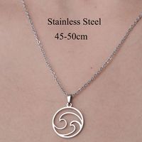 201 Stainless Steel Simple Style Polishing Plating Human Arrow Hook Pendant Necklace sku image 5