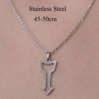 201 Stainless Steel Simple Style Polishing Plating Human Arrow Hook Pendant Necklace sku image 6
