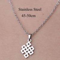 201 Stainless Steel Simple Style Polishing Plating Human Arrow Hook Pendant Necklace sku image 9