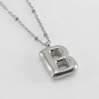 Stainless Steel 18K Gold Plated Simple Style Commute Polishing Plating Letter Titanium Steel Pendant Necklace sku image 1