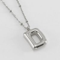 Stainless Steel 18K Gold Plated Simple Style Commute Polishing Plating Letter Titanium Steel Pendant Necklace sku image 9