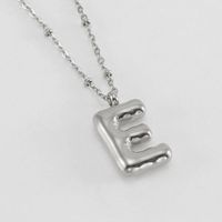 Stainless Steel 18K Gold Plated Simple Style Commute Polishing Plating Letter Titanium Steel Pendant Necklace sku image 10
