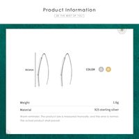 1 Pair Simple Style Solid Color Sterling Silver Plating Three-dimensional 14k Gold Plated Rhodium Plated Earrings main image 6