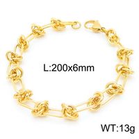Rostfreier Stahl 18 Karat Vergoldet Einfacher Stil Pendeln Überzug Geometrisch Armbänder Halskette sku image 2
