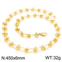 Rostfreier Stahl 18 Karat Vergoldet Einfacher Stil Pendeln Überzug Geometrisch Armbänder Halskette sku image 8