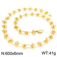 Rostfreier Stahl 18 Karat Vergoldet Einfacher Stil Pendeln Überzug Geometrisch Armbänder Halskette sku image 13