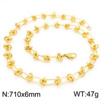 Rostfreier Stahl 18 Karat Vergoldet Einfacher Stil Pendeln Überzug Geometrisch Armbänder Halskette sku image 15