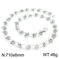 Stainless Steel 18K Gold Plated Simple Style Commute Plating Geometric Bracelets Necklace sku image 9