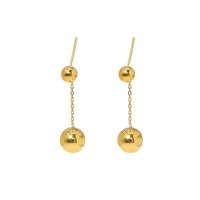 1 Pair French Style Classic Style Circle Round Plating Stainless Steel Titanium Steel 18k Gold Plated Drop Earrings main image 5