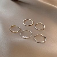 Simple Style Classic Style Solid Color White Gold Plated Gold Plated Alloy Wholesale Rings sku image 2