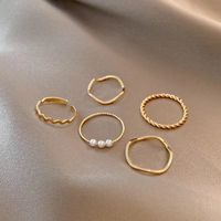 Simple Style Classic Style Solid Color White Gold Plated Gold Plated Alloy Wholesale Rings main image 1