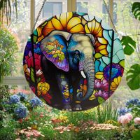 Modern Style Flower Elephant Arylic Pendant Artificial Decorations main image 1
