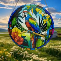 Modern Style Flower Parrot Arylic Pendant Artificial Decorations main image 3