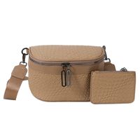 Women's Pu Leather Solid Color Streetwear Oval Zipper Shoulder Bag Box Bag main image 2