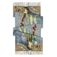 Women's Retro Oil Painting Polyester Silk Scarves sku image 14