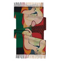 Women's Retro Oil Painting Polyester Silk Scarves sku image 32