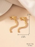 1 Pair Ethnic Style Artistic Dragon Alloy Zinc Drop Earrings main image 2