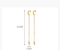 1 Pair Elegant Geometric Solid Color Chain 304 Stainless Steel 18K Gold Plated Drop Earrings main image 2