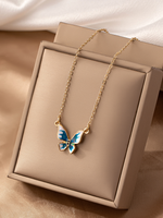 Casual Classical Butterfly Alloy Zinc Women's Pendant Necklace main image 4