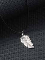 Streetwear Feather Nylon Zinc Alloy Luminous Unisex Pendant Necklace main image 6