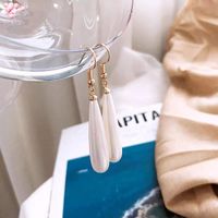 1 Pair Lady Water Droplets Plating Inlay Alloy Acrylic Gold Plated Drop Earrings main image 1