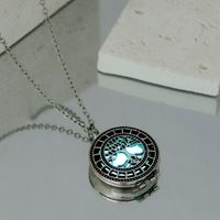 Retro Tree Stainless Steel Alloy Luminous Unisex Pendant Necklace sku image 1