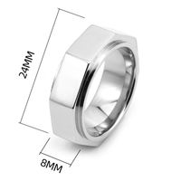 Simple Style Geometric Solid Color Titanium Steel 18K Gold Plated Unisex Rings main image 2