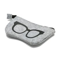 Felt Fashion Personalized Zipper Multifunctional Glasses Storage Bag sku image 4