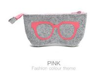 Felt Fashion Personalized Zipper Multifunctional Glasses Storage Bag sku image 5