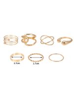 Simple Style Star Moon Zinc Alloy Plating 18k Gold Plated Unisex Rings main image 3