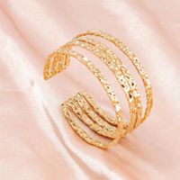 Simple Style Solid Color Stainless Steel Plating 18k Gold Plated Bangle main image 1