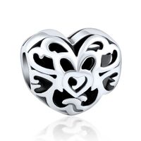 Original Design Vintage Style Heart Shape Sterling Silver Handmade Plating Rhodium Plated Jewelry Accessories main image 2