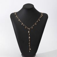 Sexy Simple Style Shiny Round Glass Copper Inlay Artificial Diamond Long Necklace main image 3