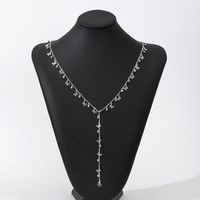 Sexy Simple Style Shiny Round Glass Copper Inlay Artificial Diamond Long Necklace main image 7