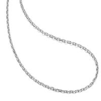 Simple Style Roman Style British Style Solid Color Sterling Silver Plating Chain White Gold Plated Necklace sku image 1