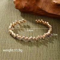Vintage Style Xuping Commute Geometric Solid Color Alloy Plating Inlay Artificial Gemstones 18k Gold Plated Women's Bangle sku image 1