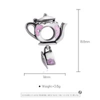 Original Design Sweet Pastoral Teapot Sterling Silver Handmade Enamel Plating Rhodium Plated Jewelry Accessories main image 2